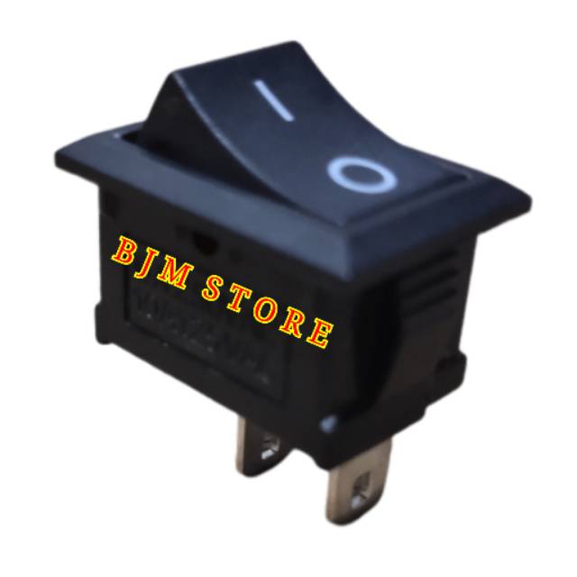 Saklar rocker switch ON-OFF Hitam 2pin - Switch Hitam ON-OFF 2 kaki