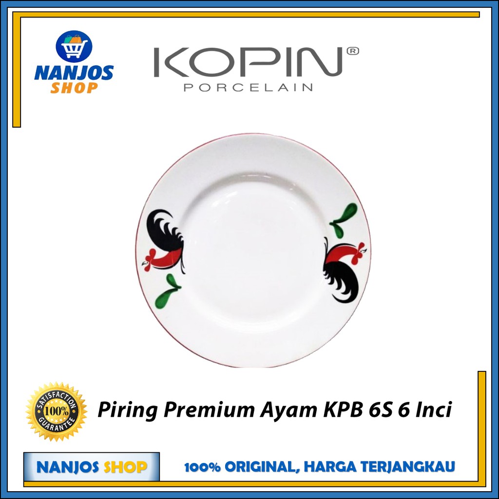 Kopin - Piring Makan Keramik Porcelain Ceper Premium Kopin Ayam Kpb 6s 6 Inci