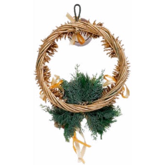 Pajangan Natal Wreath Pine Gold