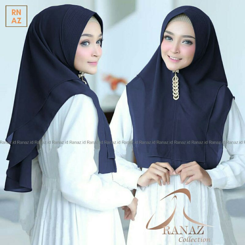 kimar kotak mini ceruty beby doll dua layar./ hijab ceruty dua layer mini beby doll prremium(beli 3 bunus ikat rambut 1)-1