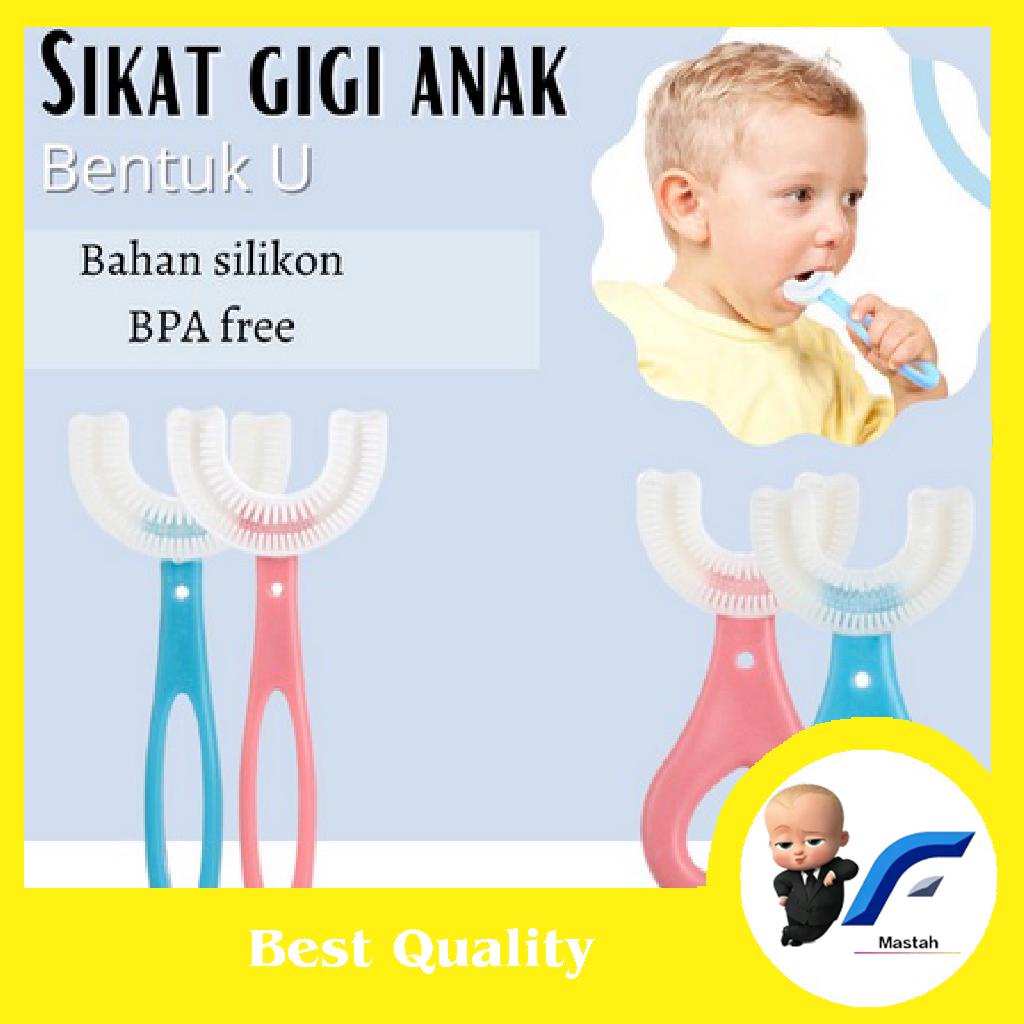 MTSH ' Sikat Gigi Anak Bentuk U Bahan Silikon / Training Toothbrush / Sikat Gigi Silikon Bentuk U / Sikat Gigi Balita