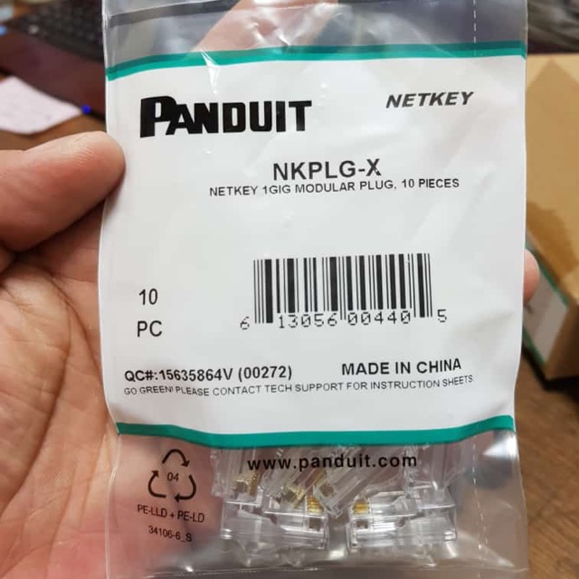 PANDUIT NETKEY NKPLG-X RJ45 Cat6 @10bh Modular Plug Panduit