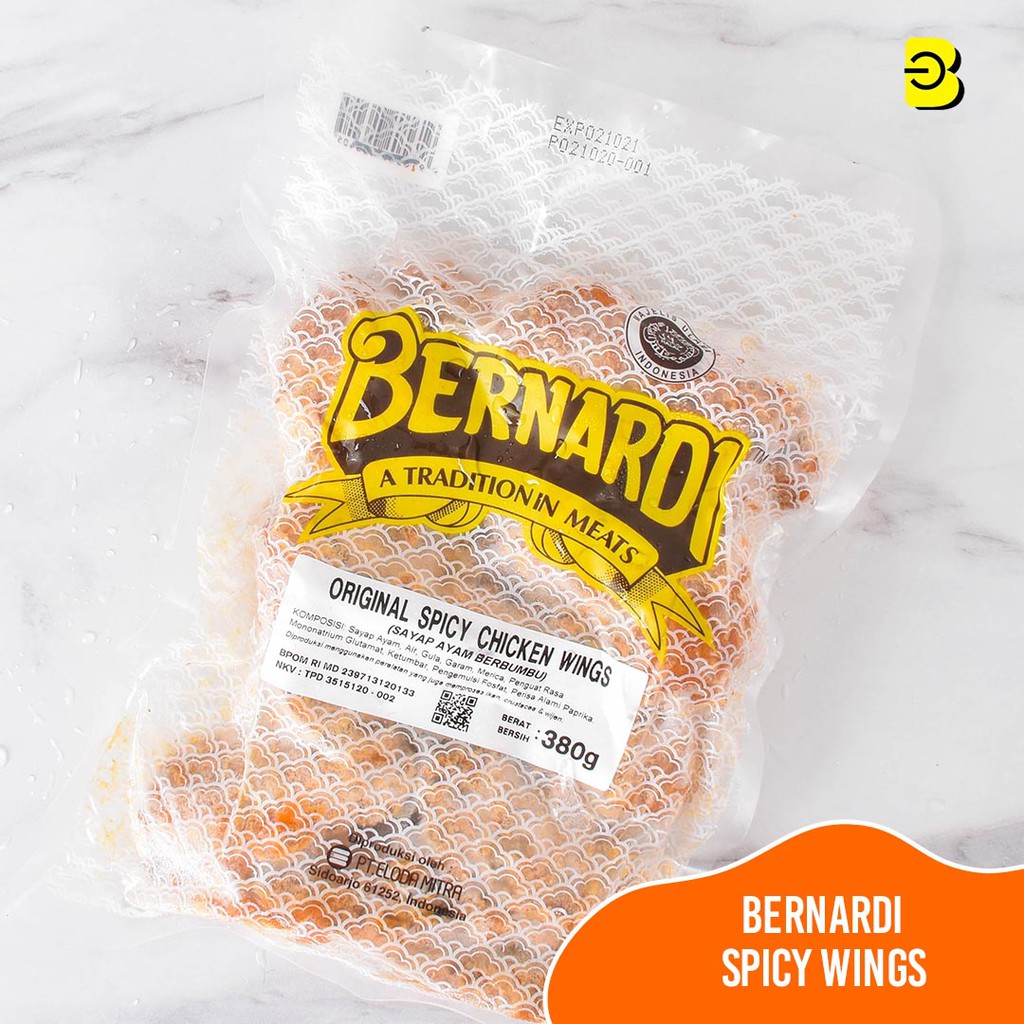 

BERNARDI SPICY CHICKEN WINGS FROZEN BELIDIKITA | SPICY WINGS BERNARDI JAKARTA | BERNARDI SPICY WINGS