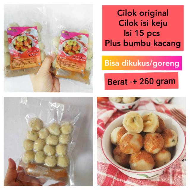 Cilok isi 15 plus bumbu kacang