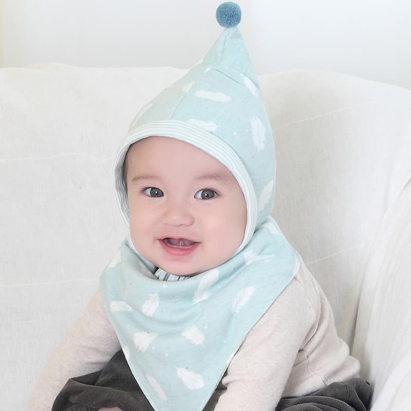 Triangle Bib slabber celemek tatak iler bayi korea baby boy bib