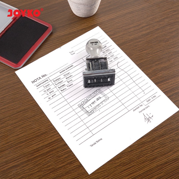 

MENYURAT-SURAT- DATE STAMP STEMPEL TANGGAL RECEIVED JOYKO S-69 -SURAT-MENYURAT.