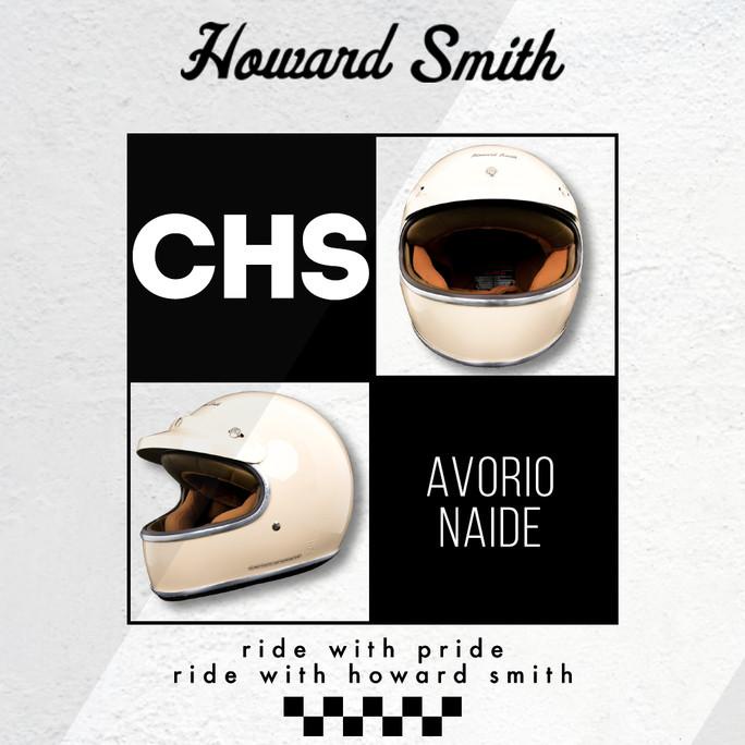 Howard Smith Helm Full Face Retro Original - Avorio Naide