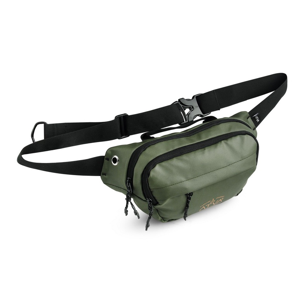 ELITE OLIVE GREEN ORIGINAL x ATVA Tas Selempang Casual Pria Waterproof Waistbag Jalan Santai Main Hangout Nongkrong Waist Bag Distro Remaja Dewasa Daily Simple Sling Bag Premium Mini Slingbag Tas Slempang Outdoor Kecil Pinggang Bahu Dada Terbaru Branded