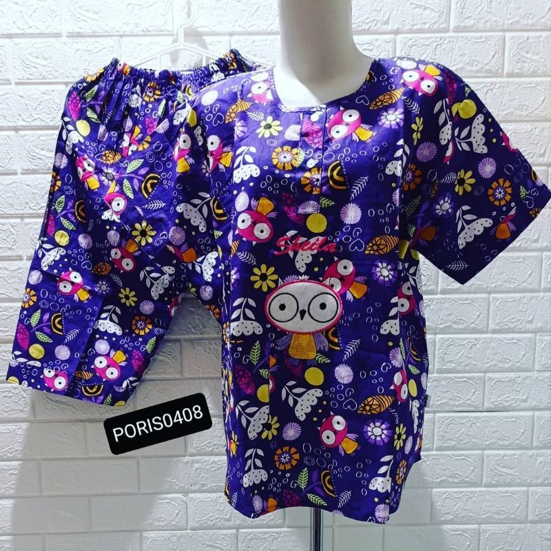 Baju Tidur HOKI &amp; SHEILA Celana 3/4 katun wanita (Angel bird)