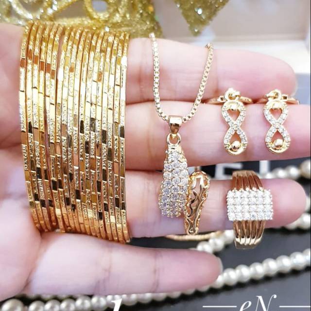 Xuping set perhiasan lapis emas 24k 1903j