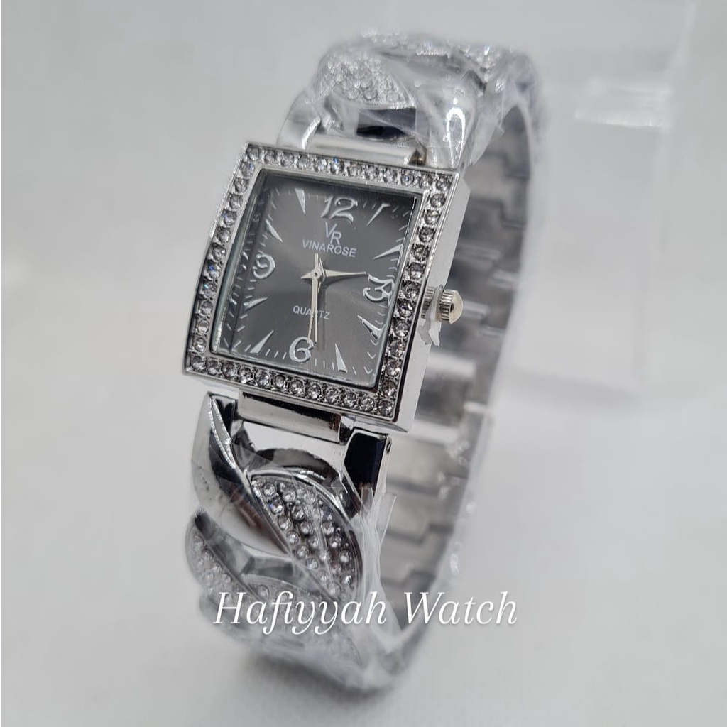 COD FREE BOX !!! Jam Tangan Wanita Terbaru - Model Simple Dan Mewah - Jam Tangan Vinarose - Model Persegi - Jam Tangan Wanita Termurah - Harga Grosir