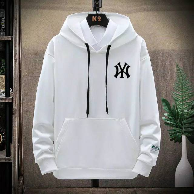 IvannaCollection Sweater Hoodie Pria dan Wanita Unisex NY Cool Bahan Fleece Tebal Premium