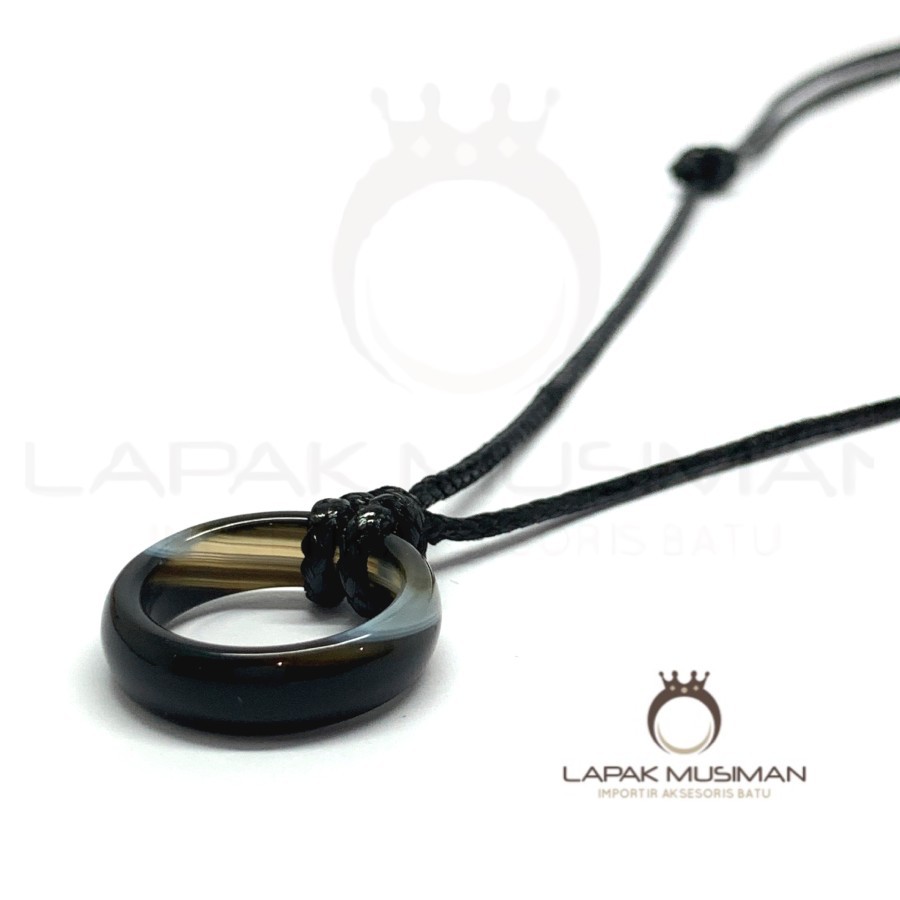 [Bayar di Tempat] Kalung Keberuntungan Pria Batu Giok Asli Natural