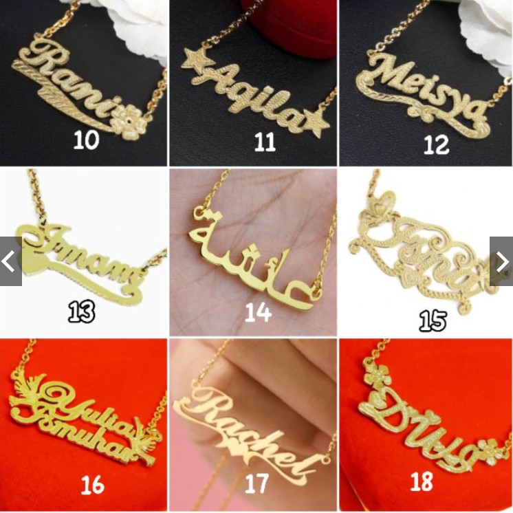 kalung nama titanium monel anti karat kalung nama titanium kalung nama kalung nama anak perempuan kalungnama kalung nama sendiri aksesori wanita