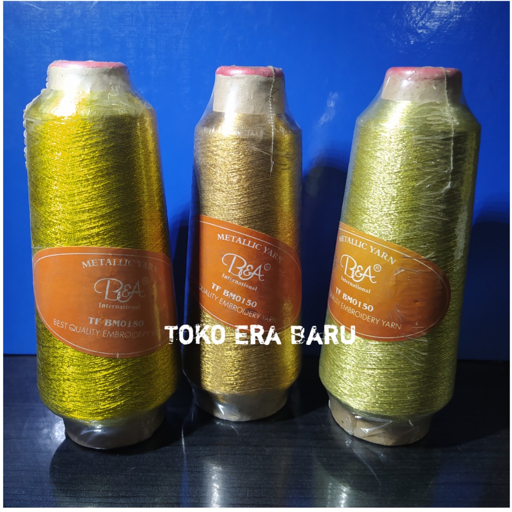 BENANG BORDIR METALLIC YARN B&amp;A ISI 100 GRAM