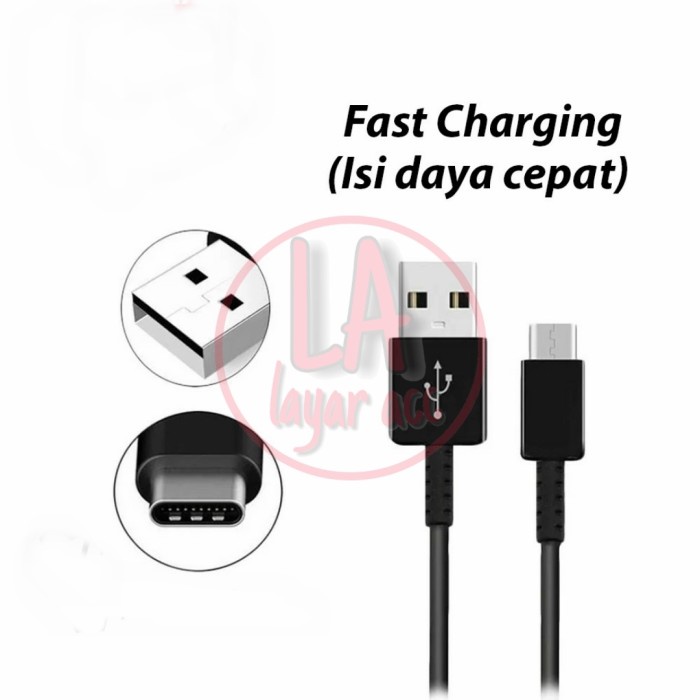 Kabel Data Samsung Galaxy Tab A 8.0 2017 T380 T385 Fast USB C Original