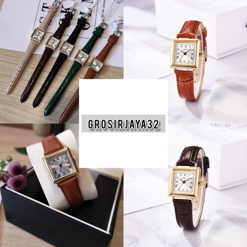 (GROSIRJAYA32) JAM TANGAN WANITA ANALOG AYUSITA MODEL RETRO KOREAN FASHION