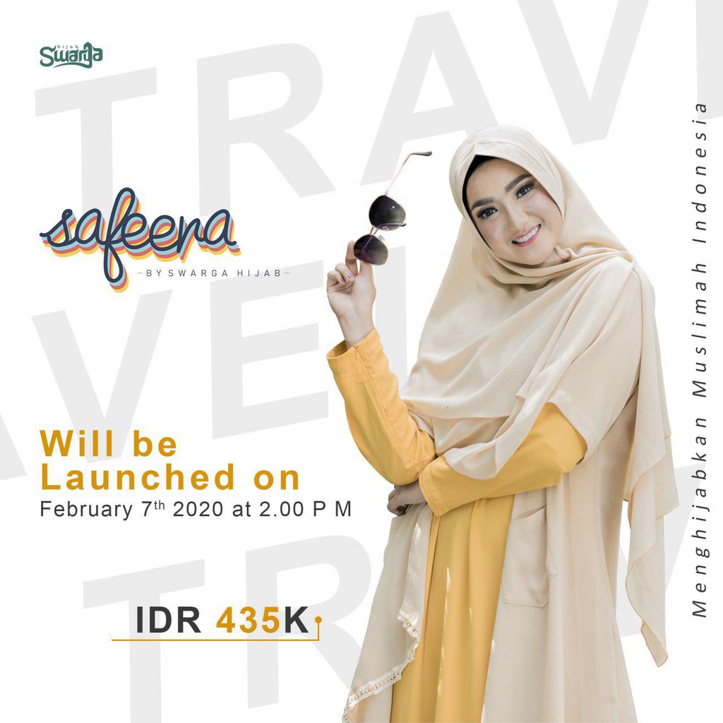 gamis set syari safeera bumblebe yellow by swarga hijab