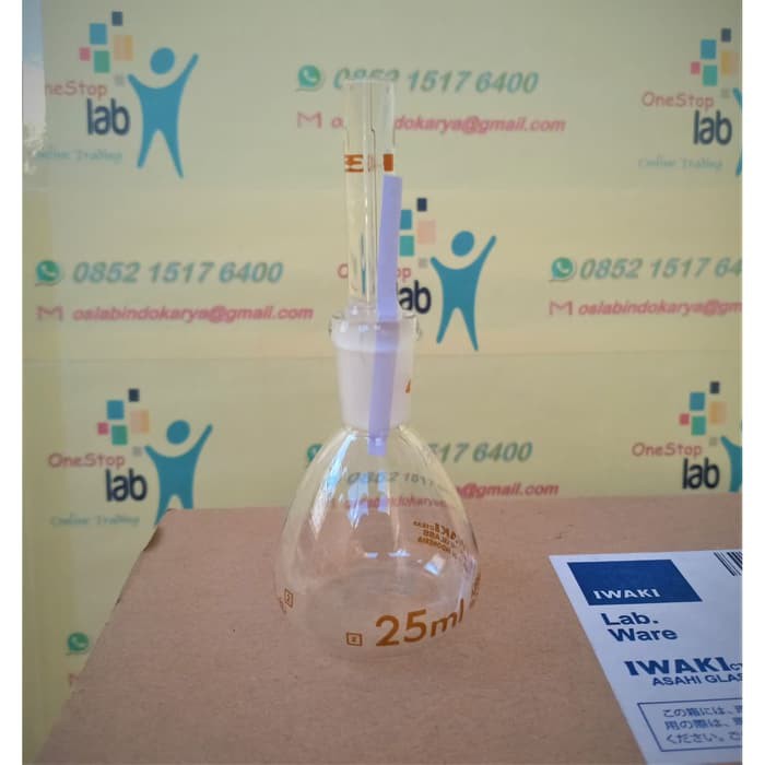 IWAKI Picnometer uncalibrated 25 ml Piknometer tanpa kalibrasi