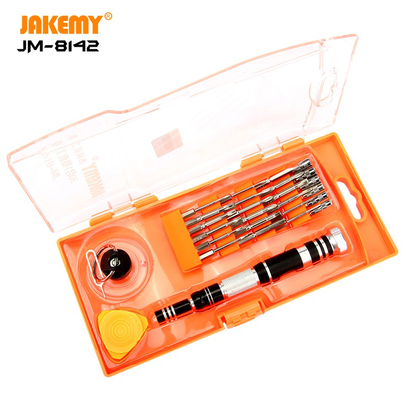 Jakemy JM-8142 29 IN 1 Obeng Aluminum Set Lengkap