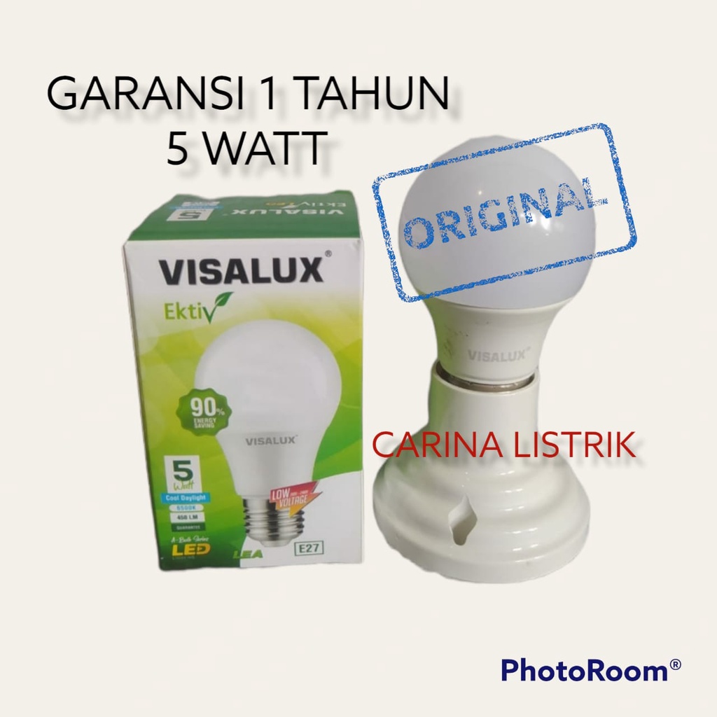 VISALUX EKTIV LAMPU LED BULB 5W GARANSI 1 TAHUN SNI