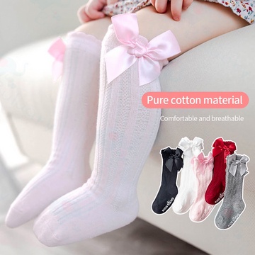 IMPORT!! BULUARY KAOS KAKI BAYI PANJANG DAN PITA KAOS KAKI ANAK ANAK PEREMPUAN ANTI SLIP KAOS KAKI BAYI PEREMPUAN / KAOS KAKI PITA ANAK BAYI CANTIK