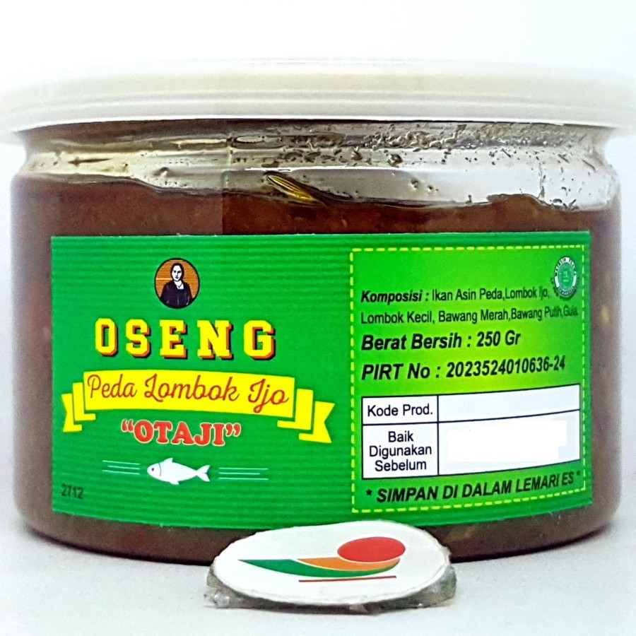 

OTAJI OSENG PEDA LOMBOK IJO 250gr | HALAL MUI LAUK SIAP MAKAN ASLI