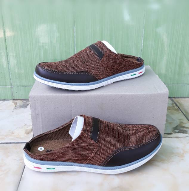 Sendal selop pria sepatu sandal casual murah slop santai