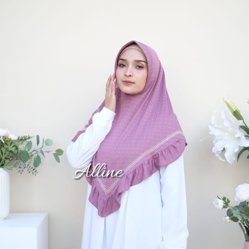 [Ori Alline]•• RUMAISHA/KAMSAI••jilbab instan jersey••bergo ped rempel