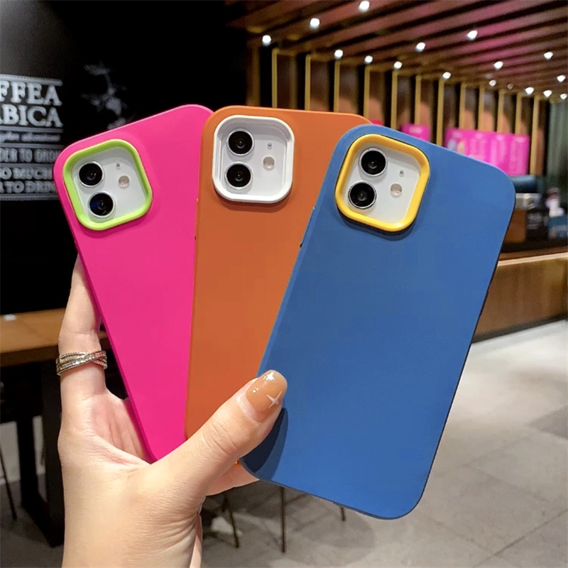 3 In 1 Soft Case Silikon Motif Kartun Untuk Iphone 11 12 13 Pro Max X Xs Xr 7 8 Plus SE 2020