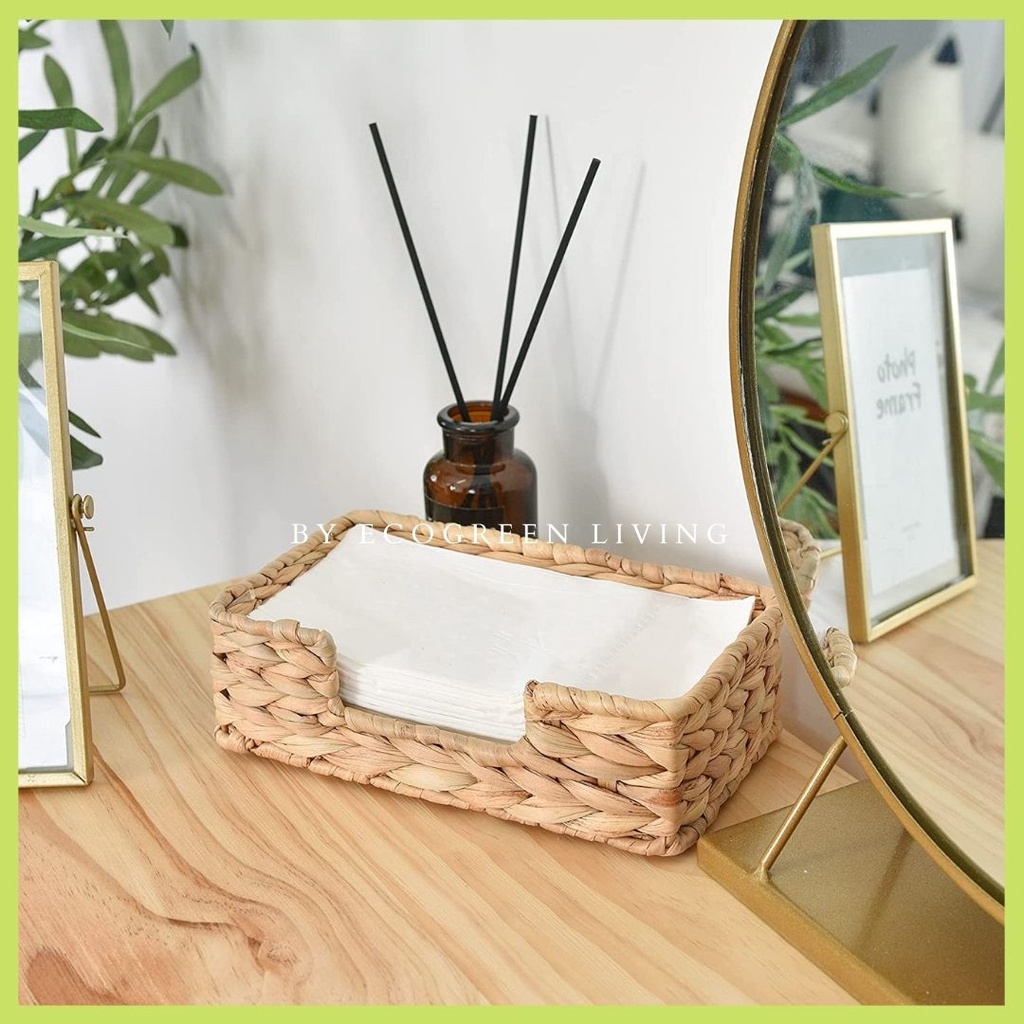 (NEW ARRIVAL) Tempat Penyimpanan Tisu Serbaguna / Tempat Lap Anyaman Enceng Gondok