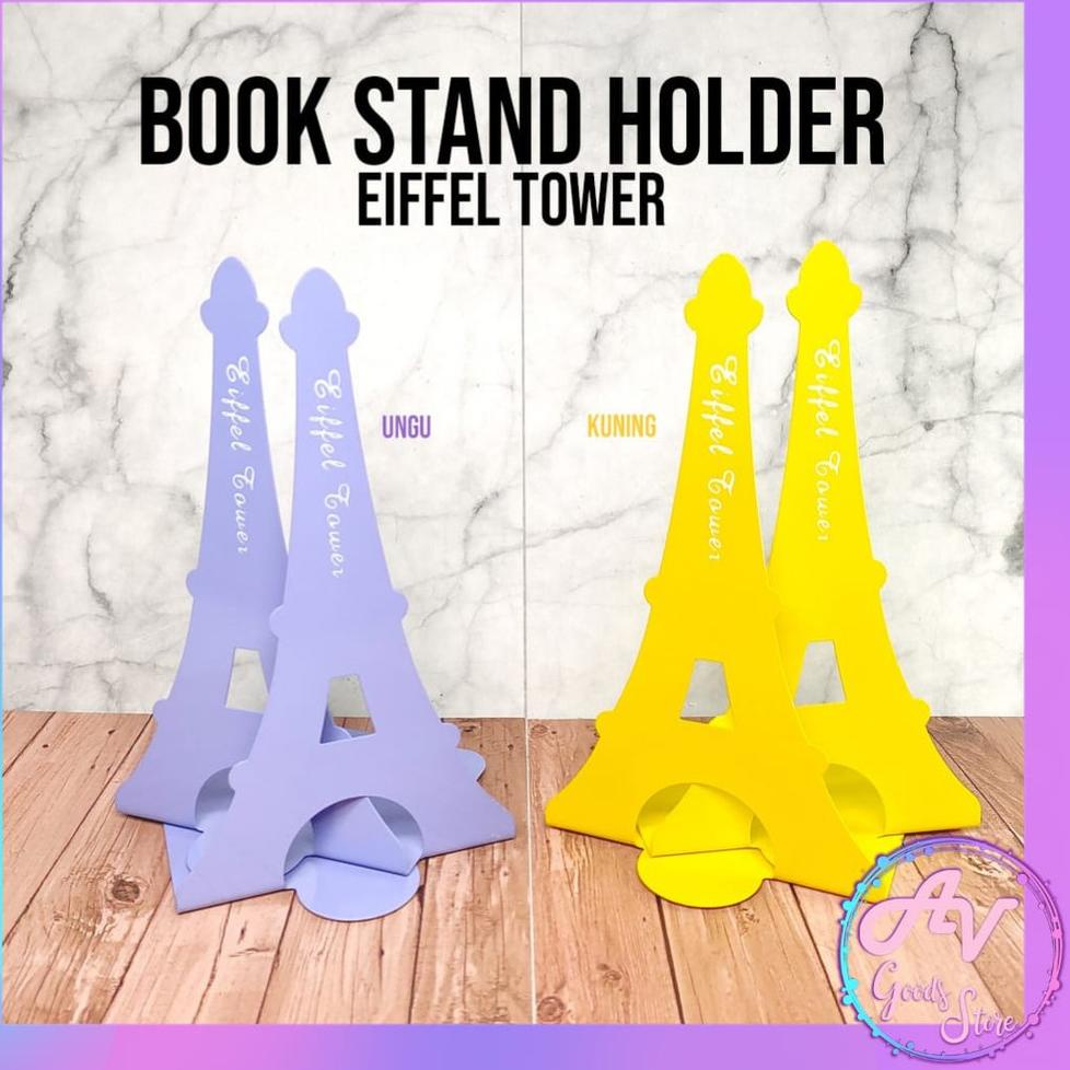 

[KODE MZQFC] Book Stand / Sandaran Buku / Penyangga buku / pembatas buku / Book end fancy besi (2pcs)