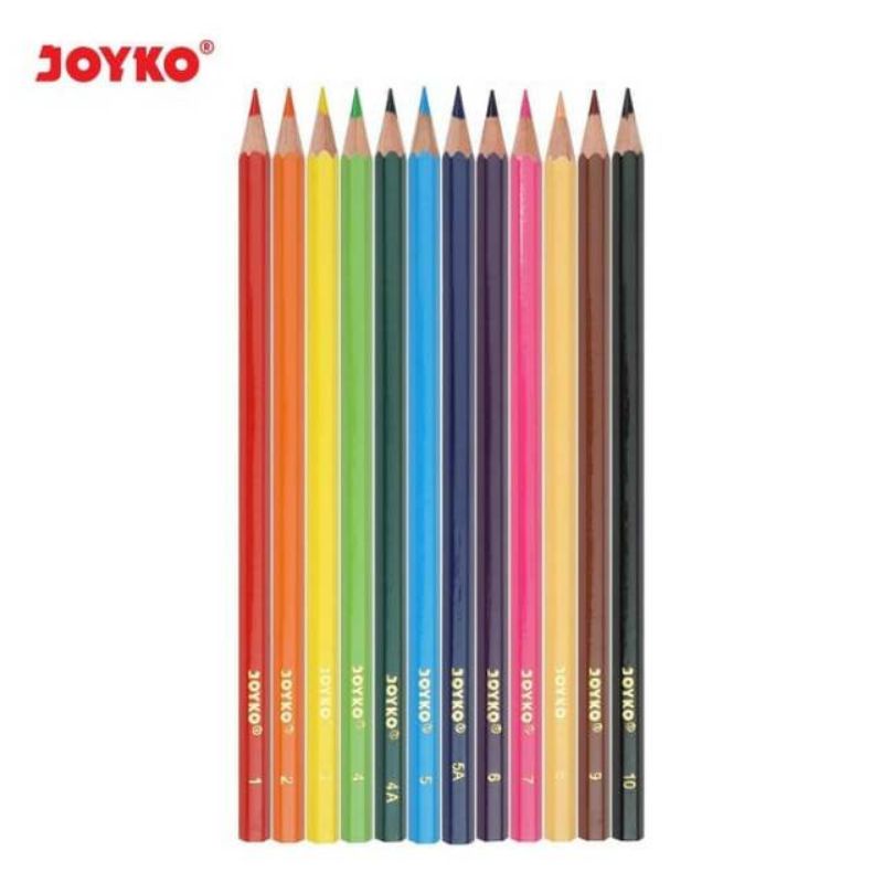 Joyko Pensil Warna Superior Quality Color Pencils 12 Warna Panjang