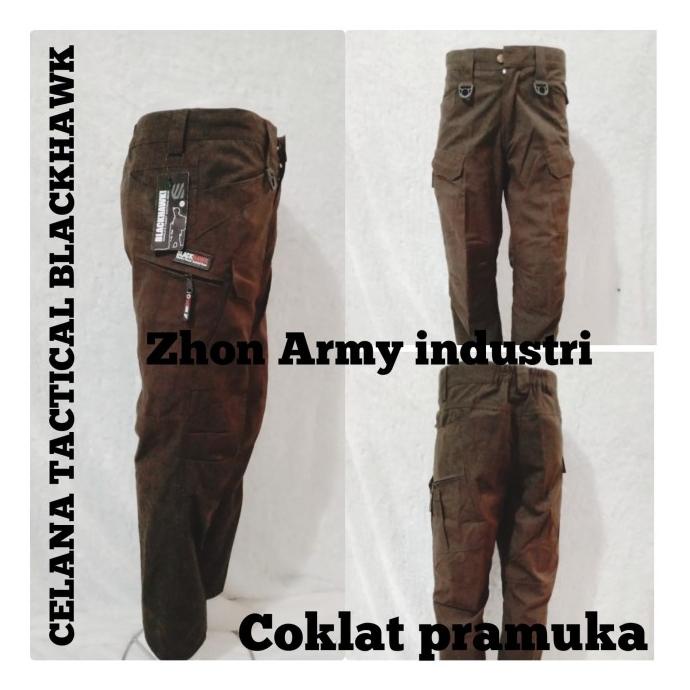 (cokelat pramuka) celana pdl cargo tactical blackhawk / celana pramuka