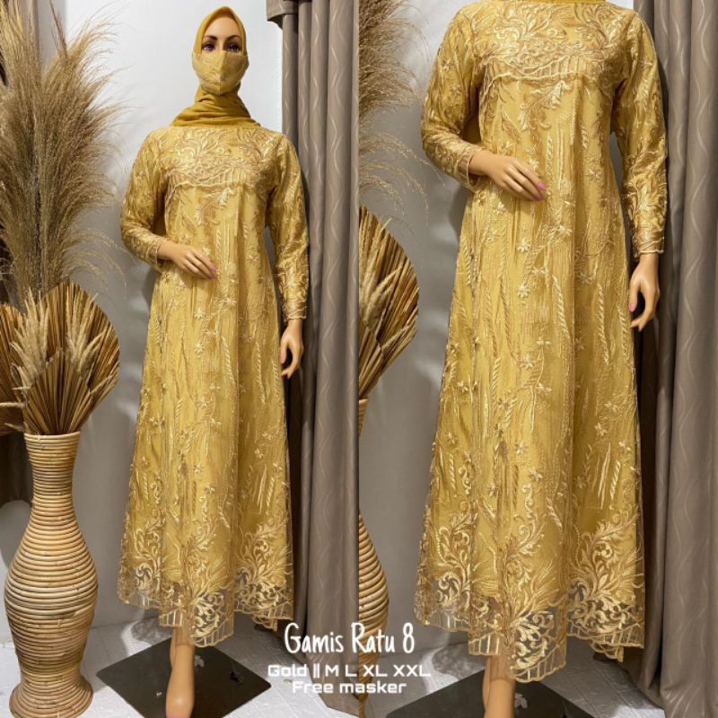 NEW!!! KEBAYA GAMIS RATU//GAMIS KONDANGAN MEWAH //GAMIS PESTA MEWAH//DRES MUSLIM//GAMIS TILLE//GAMIS TERMURAH//DRESS MUSLIM