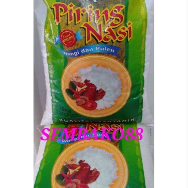 Beras Piring Nasi Wangi Dan Pulen 10kg Indonesia