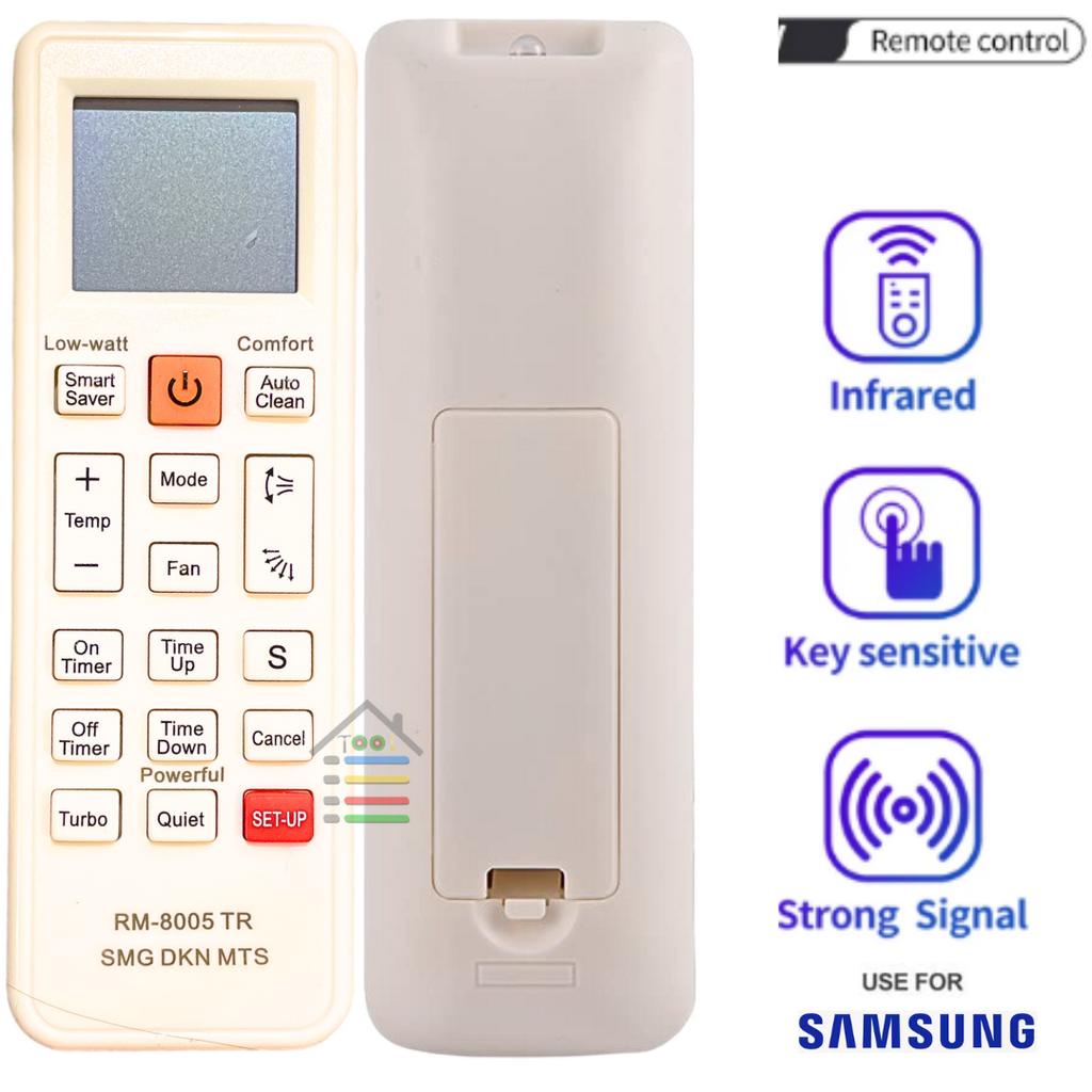 REMOTE AC SAMSUNG DAIKIN MITSUBISHI UNIVERSAL RMK8005 TR