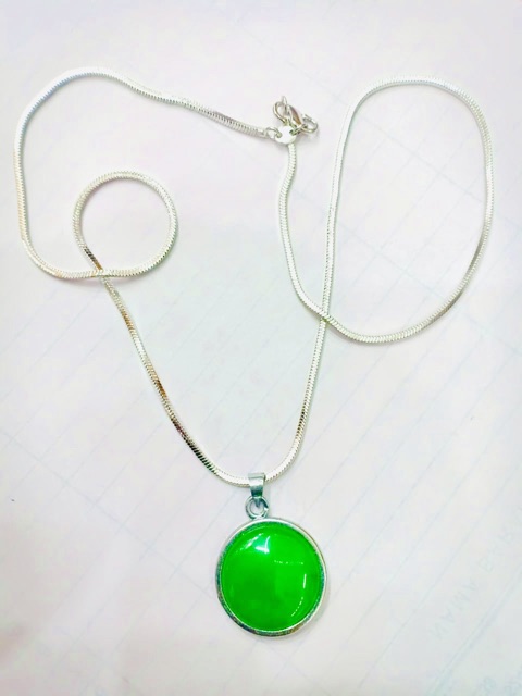 Kalung giok / kalung batu/ kalung hoki / lapis emas putih / yaxiya / xuping