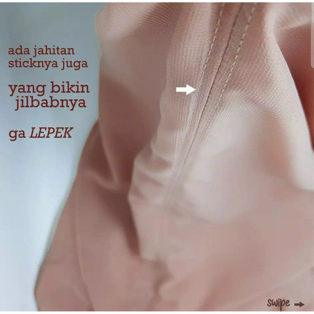 Promo - Khimar Raudah Oval Jilbab 2 Layer Cerutti Hijab Instan Nadine Kancing