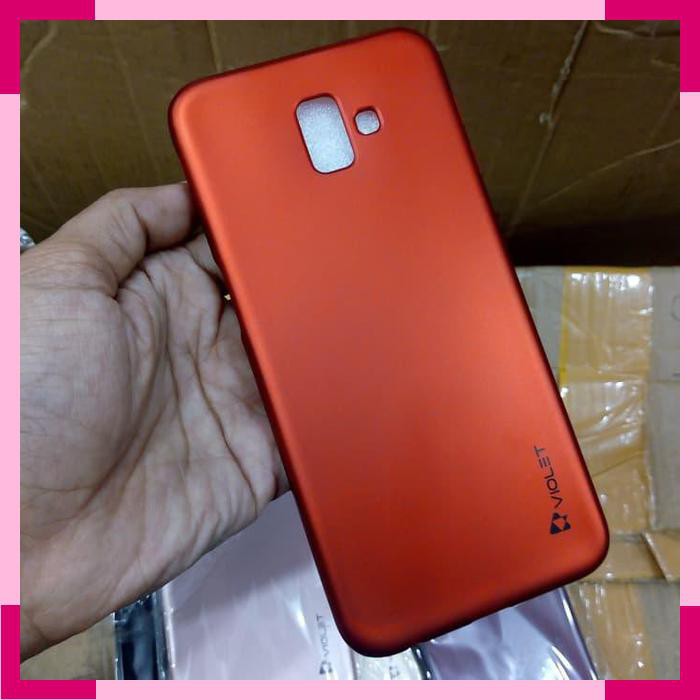 Case Samsung J6 Plus Samsung J6+ Soft Case Silikon Violet Merah Red