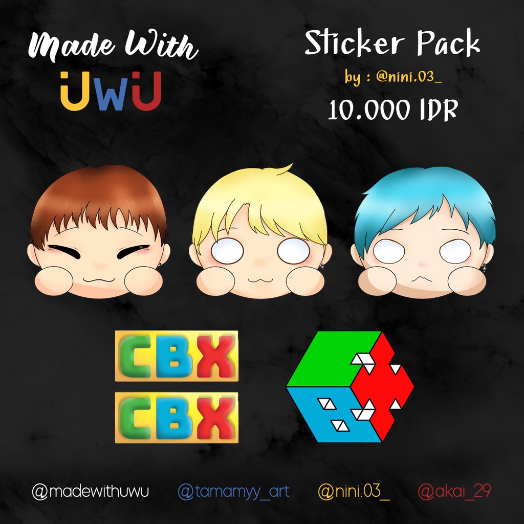 

[ UwU Ch. / Made With UwU ] EXO CBX Sticker [ CFV1 ]