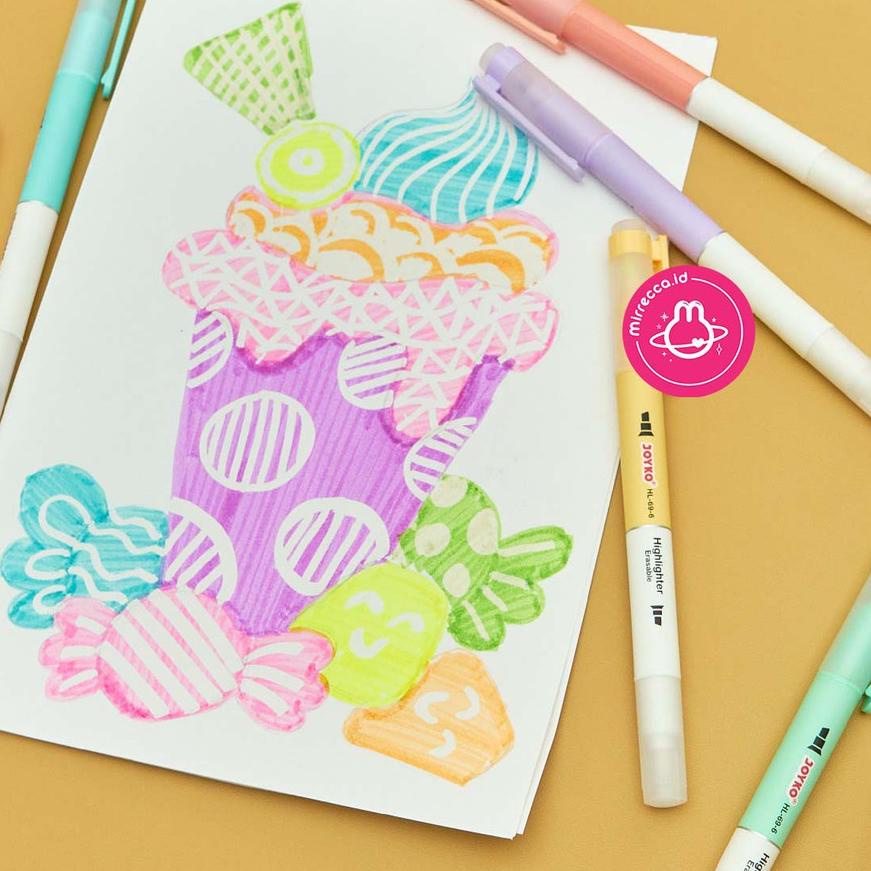 

PROMO!! SET 6 COLOR ERASABLE HIGHLIGHTER JOYKO HL-69-6 Termurah