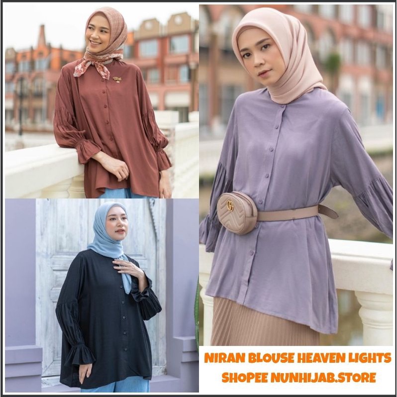 NIRAN MAYRA SHAMIYA Shirt Blouse Heaven Lights Blus Kemeja Atasan Daily Cewek HeavenLights