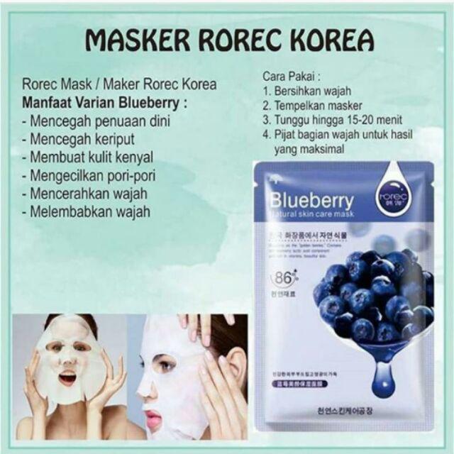 Rorec Natural Skin Mask Masker Rorec Shopee Indonesia