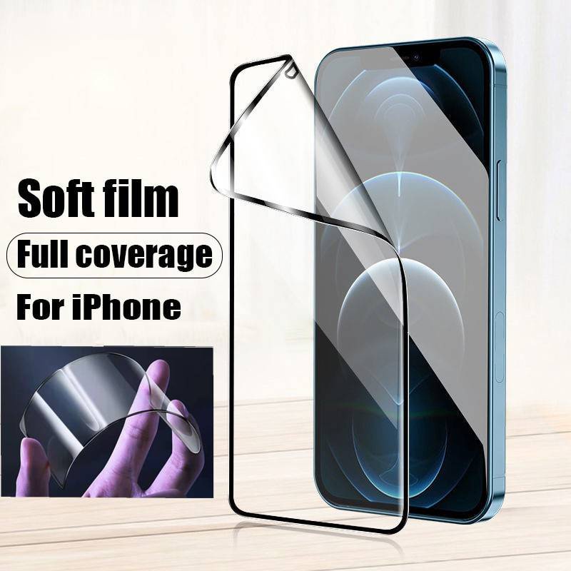 Pelindung Layar Tempered Glass 100d Curved Tahan Gores Untuk Iphone 6 6s 7 8 Plus X Xs Max Se 2020 11 12 Pro Max