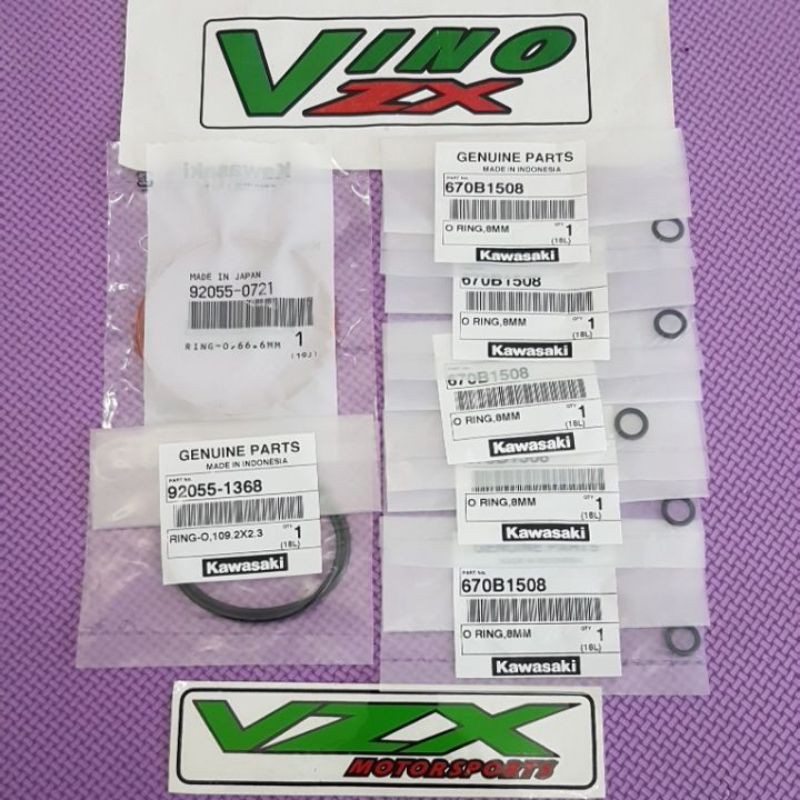 Paking Oring O ring Set Sil Head Atas Blok Silinder Kop 1855 & 1827 Ninja 150 R SS RR Ori Kawasaki