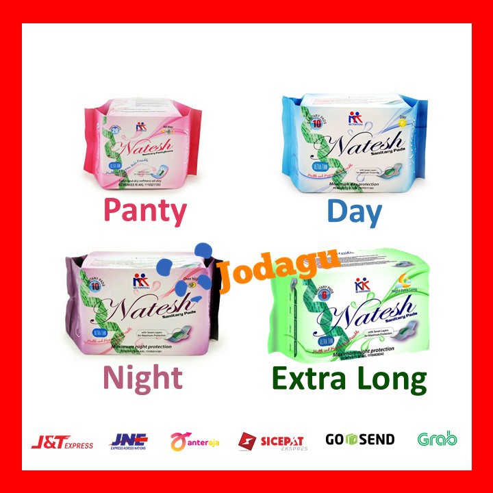 Set Pembalut Herbal Natesh Panty, Day & Night