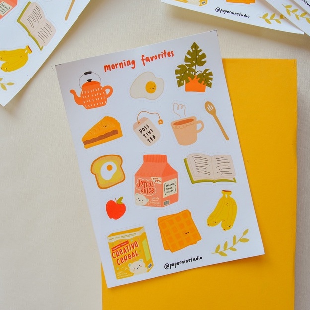 

morning favorites sticker sheet