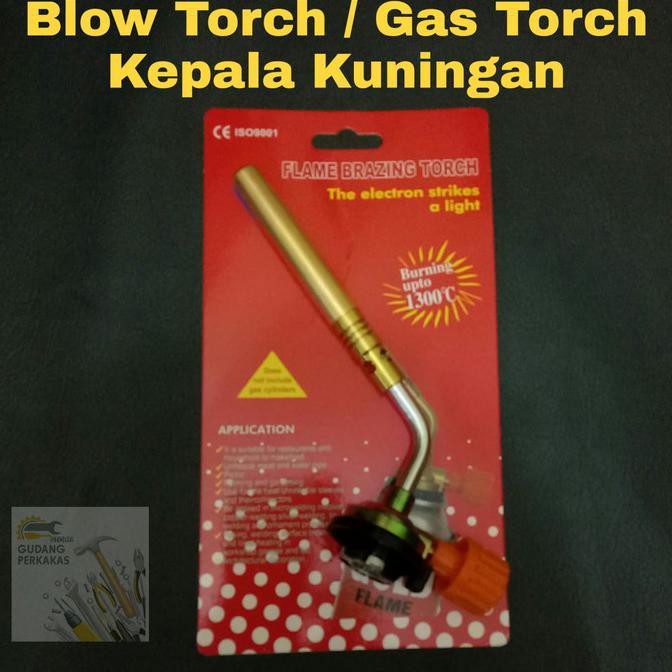 LPG Gas Torch Kepala Kuningan / Blow Torch / Blow Lamp Tabung Hicook