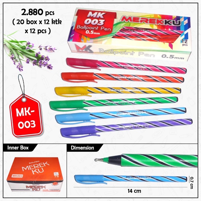 

ballpoint pen merekku mk 001 isi 12 pc